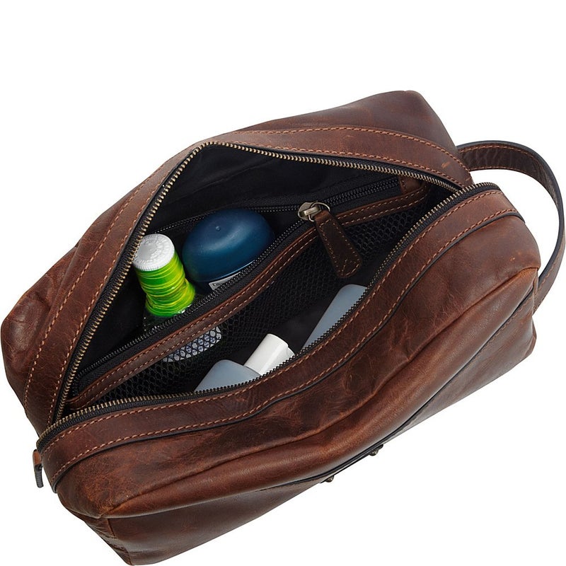 FRYE Men's Logan Large Travel Dopp Kit, Dark Brown, One Size - Image 2